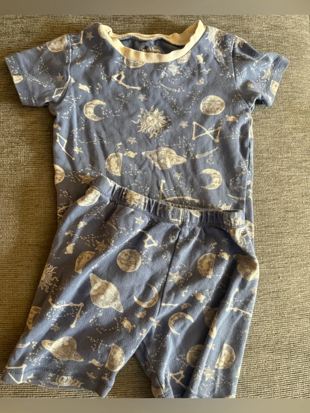 Kids Navy Blue Space-Print Lounge Pajamas